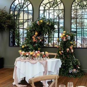 Sweetheart table setup at Port Lympne Hotel & Reserve wedding venue in Kent