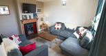 The snug at Giraffe Cottage safari getaway at Port Lympne Hotel & Reserve in Kent