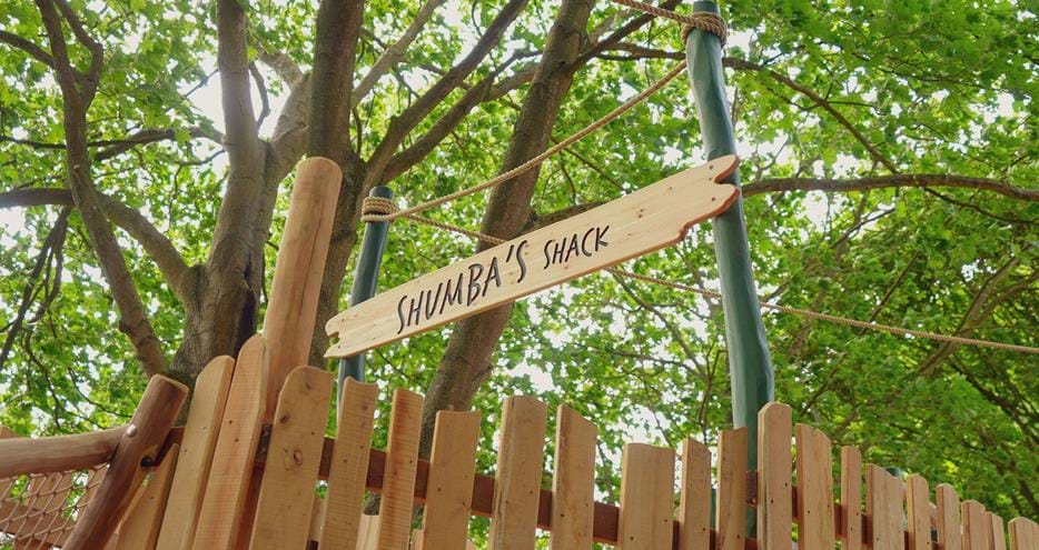 Shumba's Shack Joshi's Jungle playground at Howletts Wild Animal Park in Kent